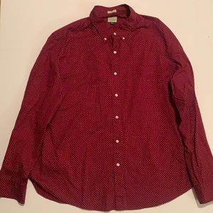 Maroon with poka dots